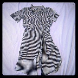H&M Button-Up Striped Shirtdress Dress